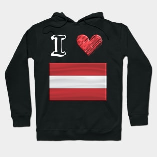 I love Flag from Austria Hoodie